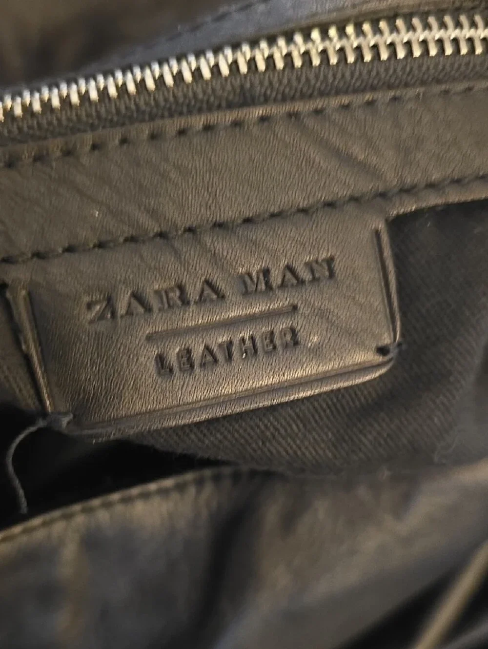 Zara Black Tag Soft Leather Men's Backpack with Front Flap
